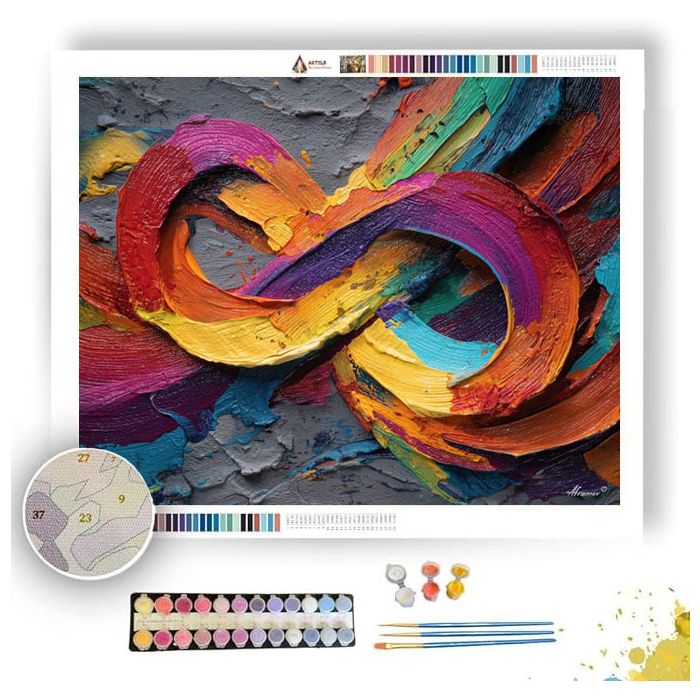 FREEFORM STREET MOTION - Paint by Numbers Full Kit
