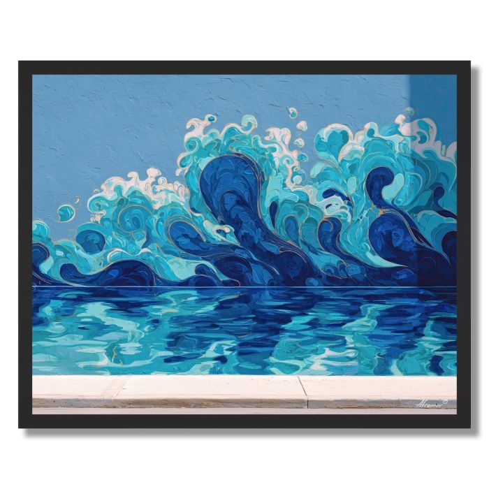 GRAFFITI OCEAN RIPPLE - FRAMED