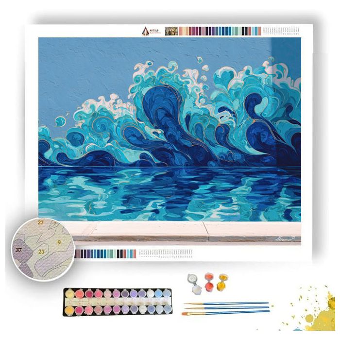 GRAFFITI OCEAN RIPPLE - Paint by Numbers Full Kit