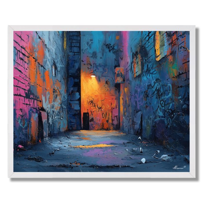 DARK ALLEY STENCIL - FRAMED