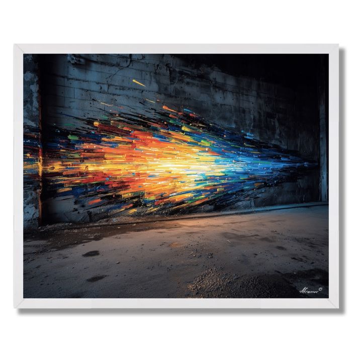 NEON WALL BURST - FRAMED
