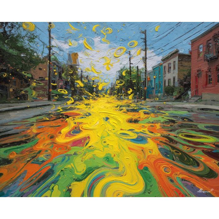 graffiti loops, swirling spray shapes, storm like spray pattern, yellow orange green loops, chaotic graffiti motion