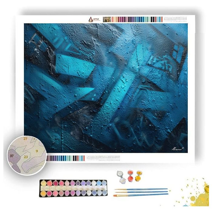 BLUE CITY TAG - Paint by Numbers Full Kit