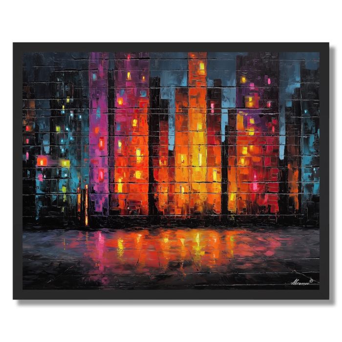 CITY LIGHT GRAFFITI - FRAMED