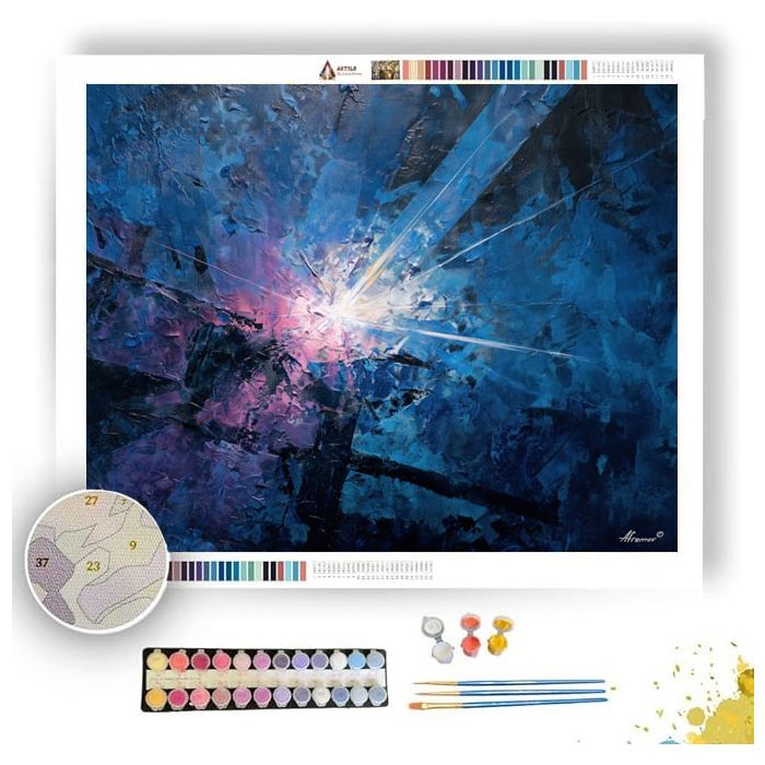 BLUE FLARE PANEL - Paint by Numbers Full Kit
