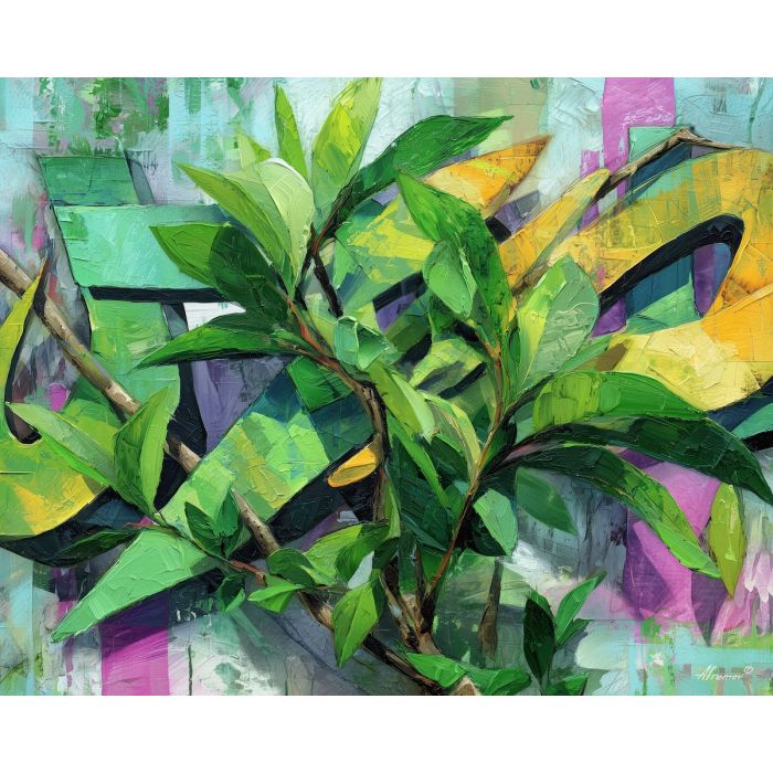 graffiti vines, green gold mural, urban nature art, wild graffiti shapes, abstract jungle spray, city wall greenery