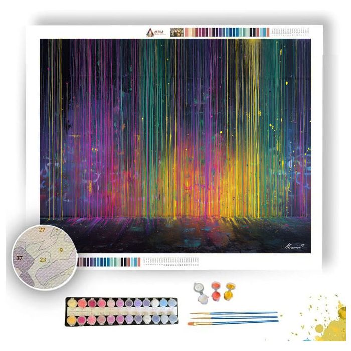 NEON RAINFALL - Paint by Numbers Full Kit