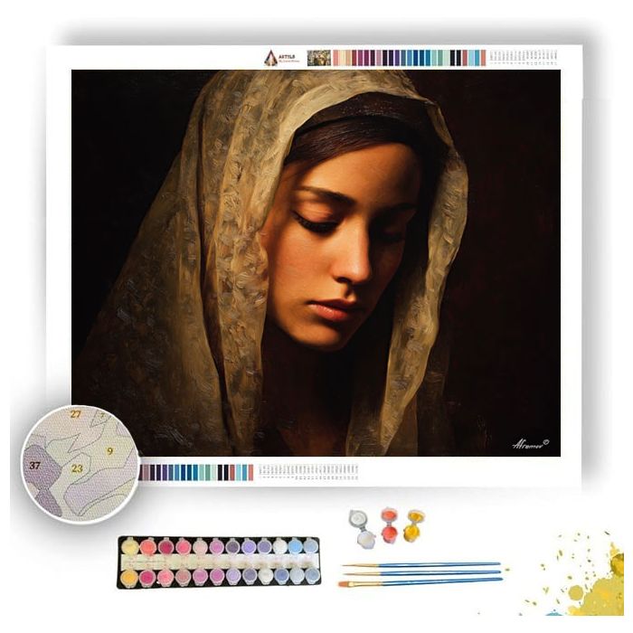 LADY IN SOFT VEIL - Paint by Numbers Full Kit