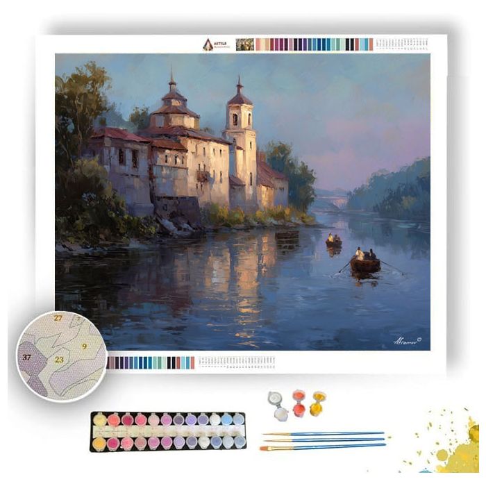 RIVERSIDE MONASTERY - Paint by Numbers Full Kit