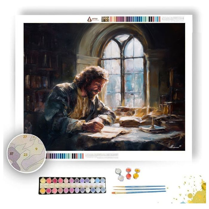 SCHOLAR BY THE WINDOW - Paint by Numbers Full Kit
