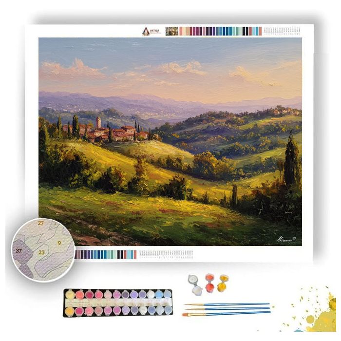 HILLS OF EVENING PRAYER - Paint by Numbers Full Kit