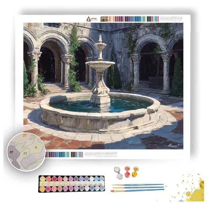 FOUNTAIN OF MARBLE - Paint by Numbers Full Kit