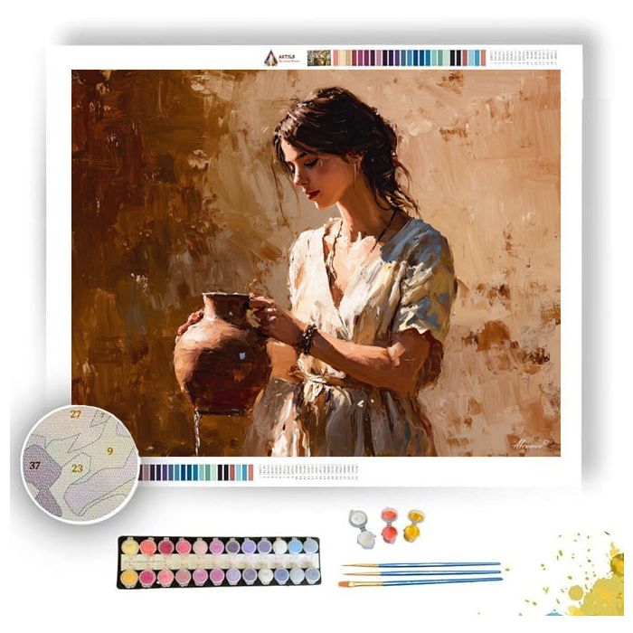 MAIDEN WITH A JUG - Paint by Numbers Full Kit