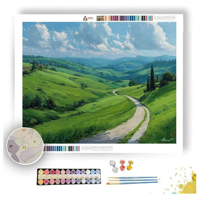 GREEN VALLEY ROAD - Paint by Numbers Full Kit