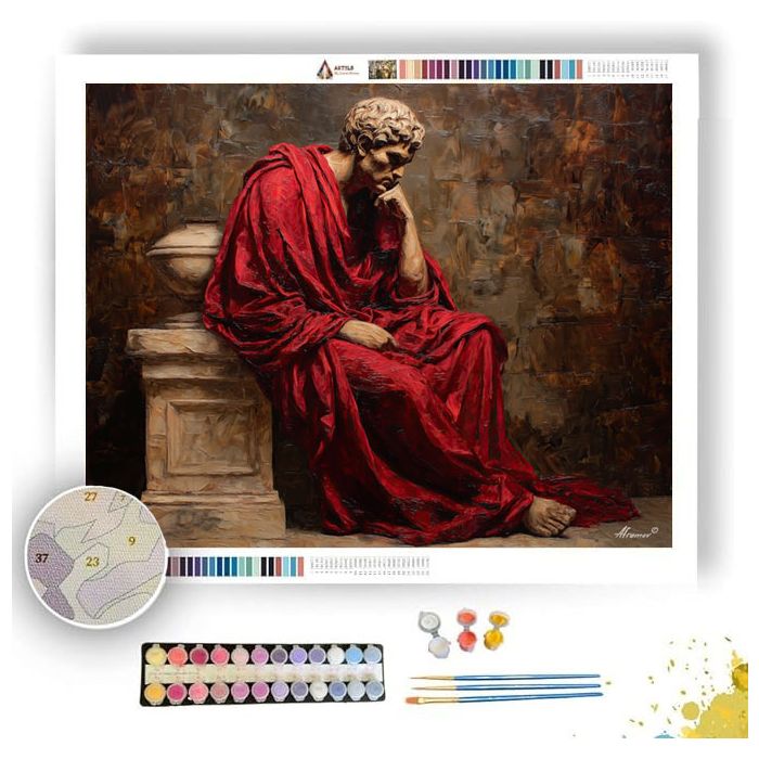 RED DRAPED PORTRAIT - Paint by Numbers Full Kit
