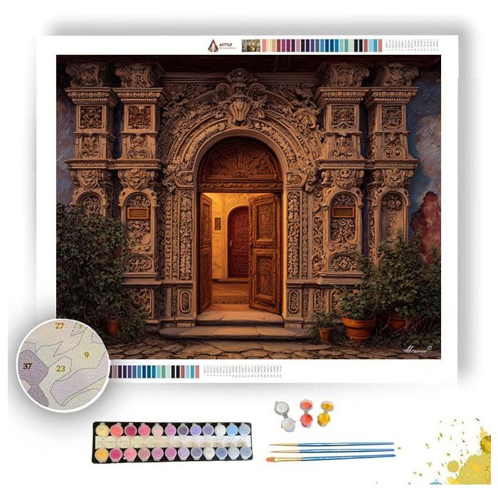 CARVED DOORWAY - Paint by Numbers Full Kit
