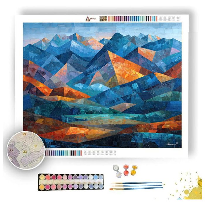 SHARDED MOUNTAIN VALLEY - Paint by Numbers Full Kit