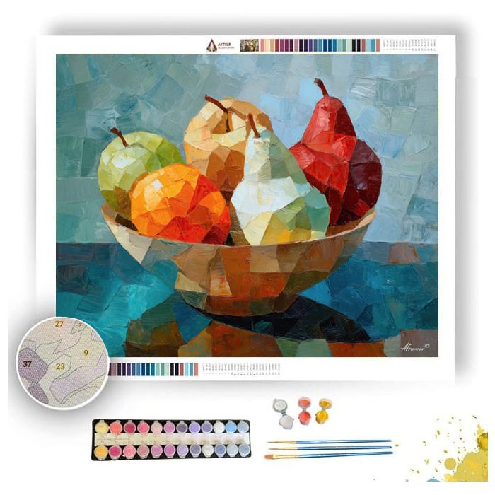 FACETED FRUIT BOWL - Paint by Numbers Full Kit
