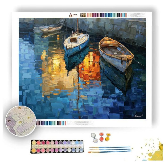BROKEN HARBOR REFLECTIONS - Paint by Numbers Full Kit