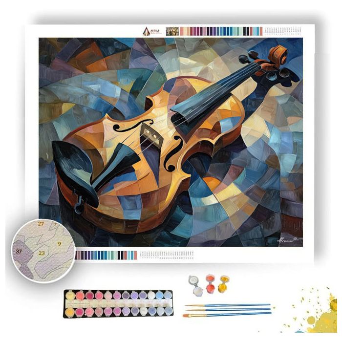 CUBIST VIOLIN WIND - Paint by Numbers Full Kit