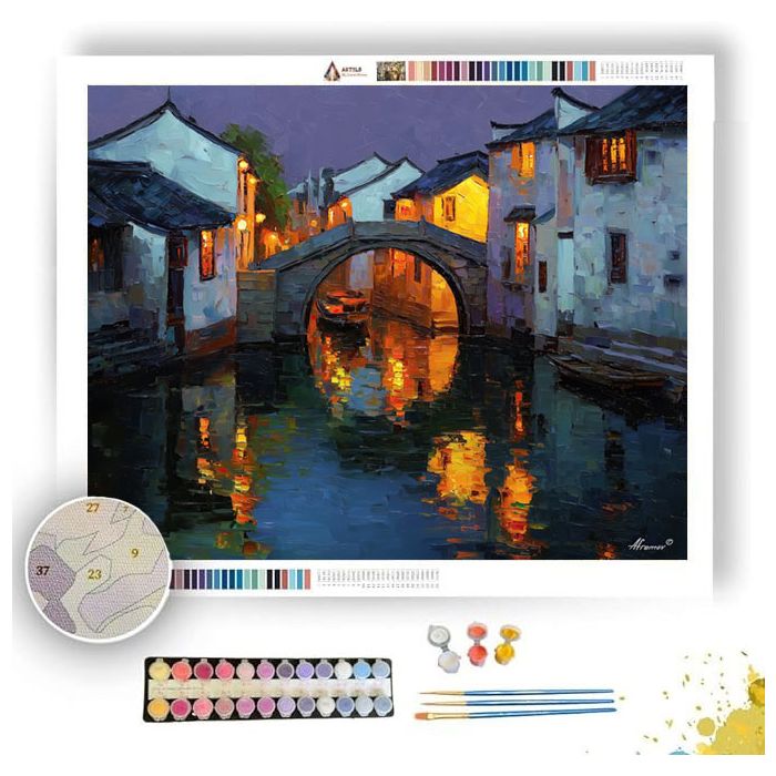 ZHOUZHUANG ANCIENT WATER VILLAGE - Paint by Numbers Full Kit