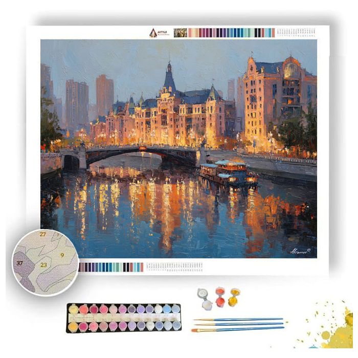 TIANJIN EUROPEAN RIVERSIDE - Paint by Numbers Full Kit