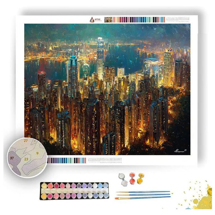 HONG KONG VICTORIA PEAK VIEW - Paint by Numbers Full Kit