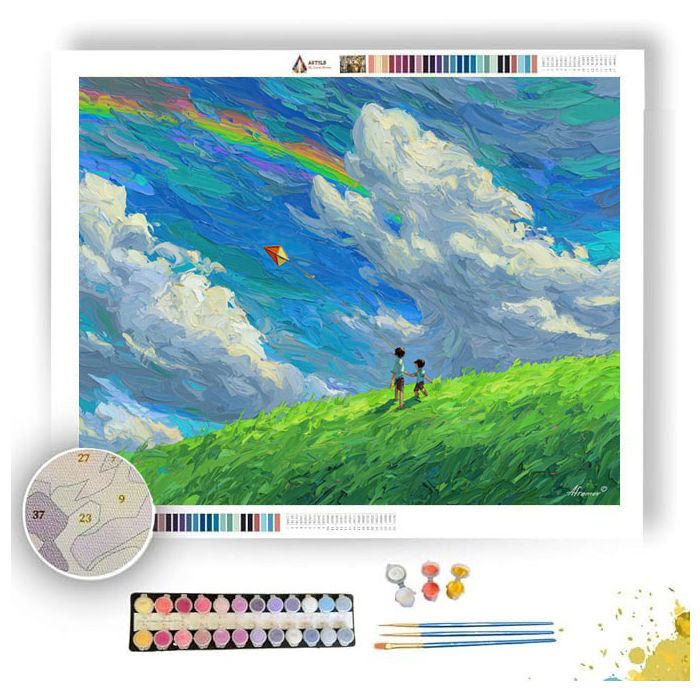RAINBOW SKY HILL - Paint by Numbers Full Kit