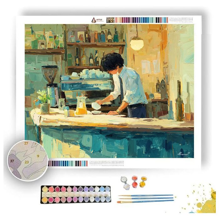 CITY CAFE AFTERNOON - Paint by Numbers Full Kit