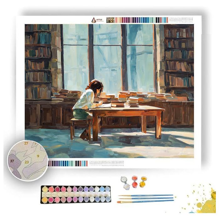 LIBRARY WINDOW LIGHT - Paint by Numbers Full Kit