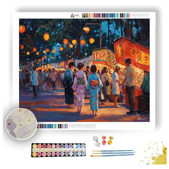 SUMMER FESTIVAL LIGHTS - Paint by Numbers Full Kit