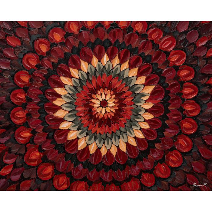 desert mandala, terracotta petals, warm sand palette, earthy color mandala, red clay tones, southwestern symmetry, natural tone mandala, geometric bloom, warm earth painting