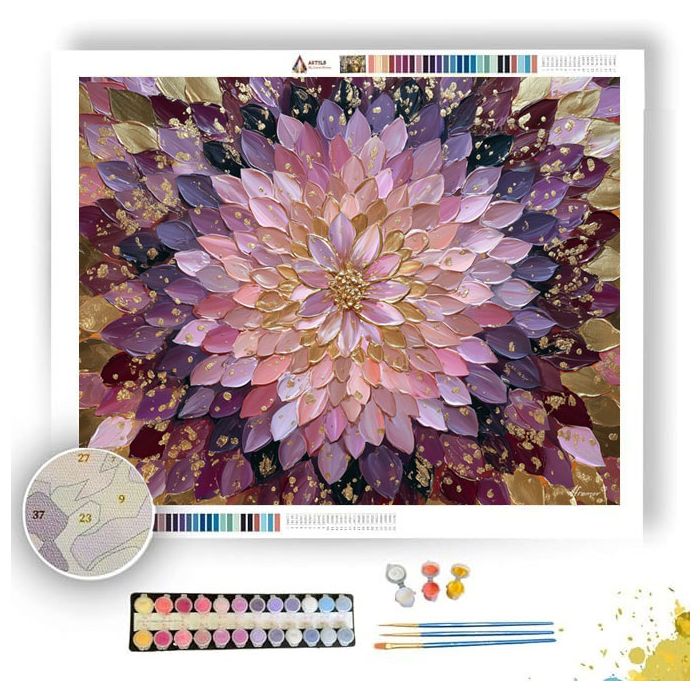 FLORAL LOTUS MANDALA - Paint by Numbers Full Kit