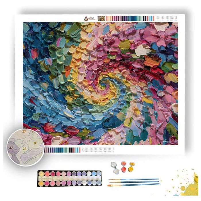 SPIRAL BLOSSOM MANDALA - Paint by Numbers Full Kit