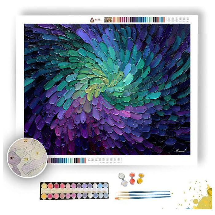 NORTHERN LIGHTS MANDALA - Paint by Numbers Full Kit