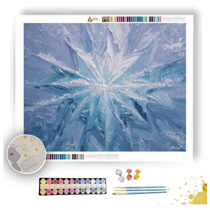 SNOWFLAKE STAR MANDALA - Paint by Numbers Full Kit