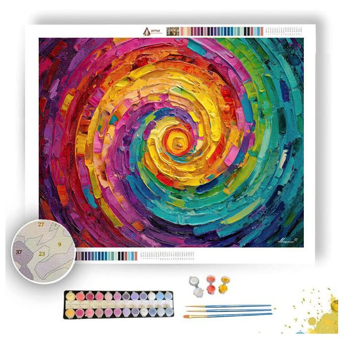 VIBRANT RAINBOW WHEEL - Paint by Numbers Full Kit