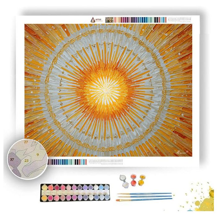 CELESTIAL SUN MANDALA - Paint by Numbers Full Kit