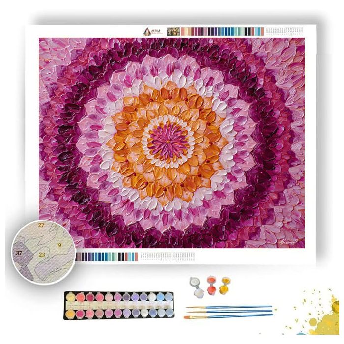SUNRISE ORCHID MANDALA - Paint by Numbers Full Kit