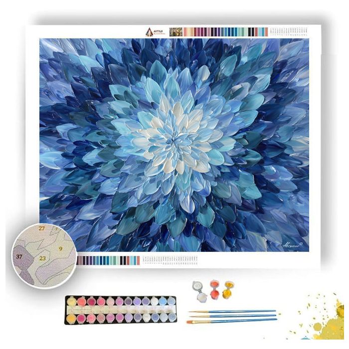 CRYSTAL BLOOM MANDALA - Paint by Numbers Full Kit