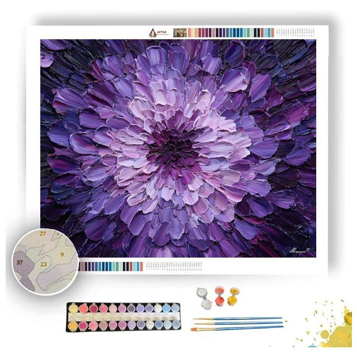PURPLE BLOOM WHEEL - Paint by Numbers Full Kit