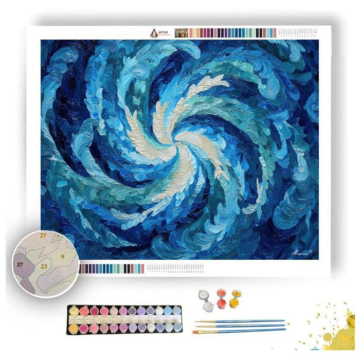 TIDAL WAVE MANDALA - Paint by Numbers Full Kit