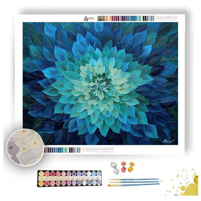 OCEAN BLOOM MANDALA - Paint by Numbers Full Kit