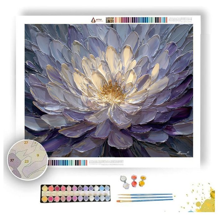 MOONLIT LOTUS MANDALA - Paint by Numbers Full Kit