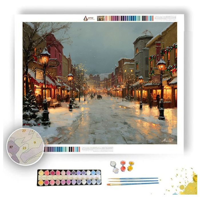 FESTIVE TOWN - Paint by Numbers Full Kit