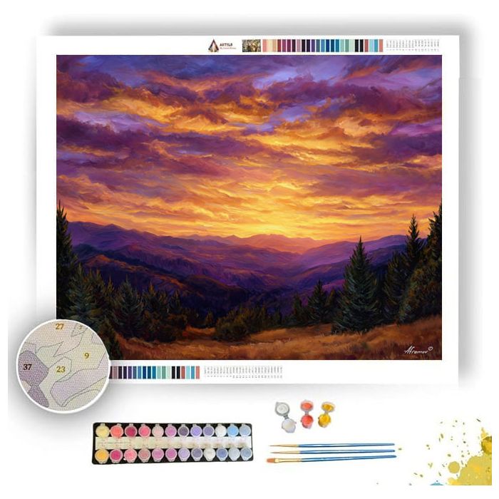 RIDGEWAY SUNSET - Paint by Numbers Full Kit