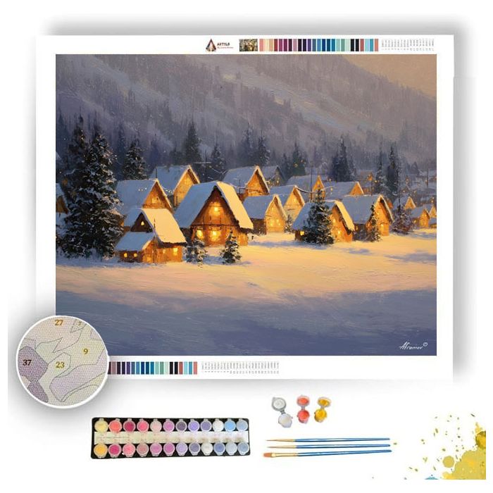 WINTER VILLAGE - Paint by Numbers Full Kit