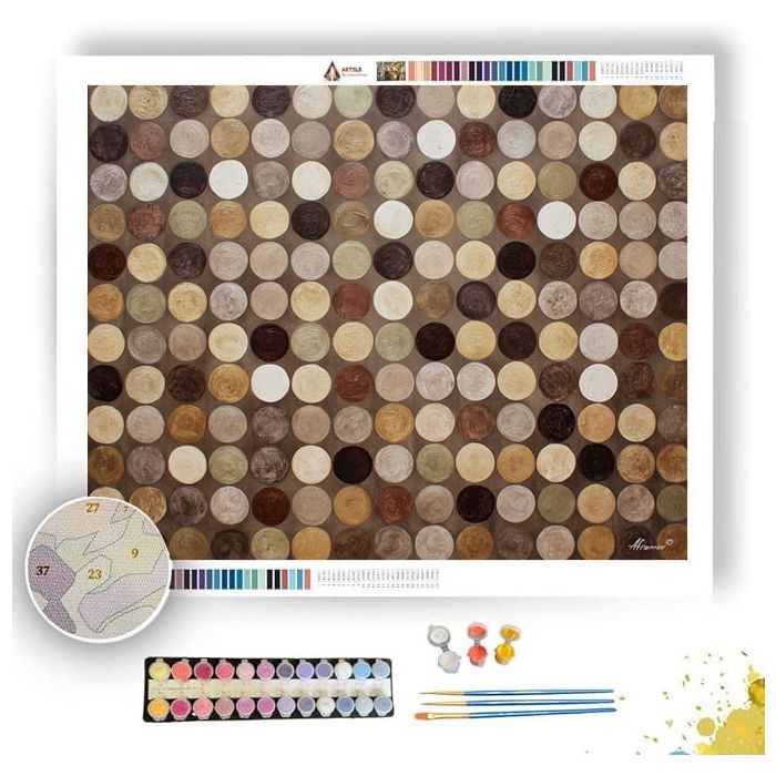 EARTHEN DOTS - Paint by Numbers Full Kit