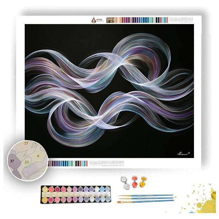COSMIC CURVES - Paint by Numbers Full Kit
