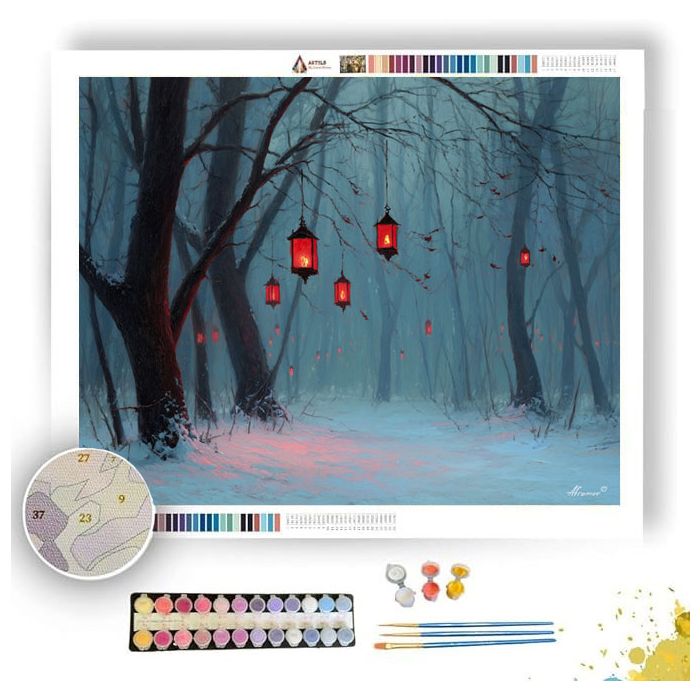 CRIMSON WINTER - Paint by Numbers Full Kit